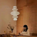 Japanese Style Wabi Sabi E27 Pendant Lamp by Ljojo: Rice Paper LED Chandelier for Stairs and Indoors