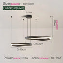 LED Circle Chandelier | Modern Nordic Dining Room Pendant Light by Ljojo