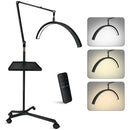 Ljojo 20 inch Half Moon LED Floor Light for Eyelash Extensions and Beauty Makeup