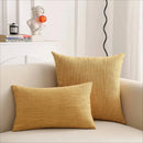 Ljojo Linen Pillow Cover in Green, Grey, White, Cream & Mustard - 12x20", 18x18", 25x25"