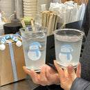 Kawaii Christmas Glass Cups - Ljojo 350ml Cute Christmas Mug Cocktail Beer Gift