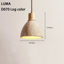 Yellow Travertine Stone Pendant Light LED Hanging Lamp for Kitchen Island by Ljojo