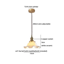 Ljojo Luxury Ceramic LED Pendant Lamp in Antique Brass Iron Finish