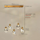 LED Crystal Chandelier - Modern Minimalist Living Room Dining Bedroom Bar Decor Light by Ljojo
