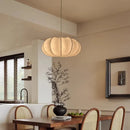 Japanese Wabi Sabi Style Silk Pumpkin Led Pendant Light - Retro Bedroom Chandelier by Ljojo