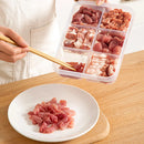 Ljojo 4/6-Grid Fridge Fresh-Keeping Box with Lid - Reusable Food Storage Container
