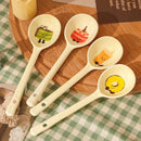 Cute Boba Ceramic Soup Spoon Set by Ljojo: Hand Painted Long Handle Kitchen Accessories
