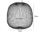 Foscarini Spokes 1/2 Suspension Pendant Light: Elegant White Birdcage Lamp for Dining Room