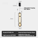 Italian Marble Glass Pendant Light Fixture | Minimalist Hanging Lampshade by Ljojo