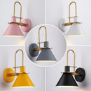 Ljojo Macaron Horn Iron Wall Light Retro Wall Sconce for Living Room