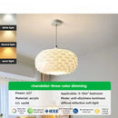 Cream Wind Bedroom Pendant Lamp Modern Minimalist Feather Ceiling Light by Ljojo.