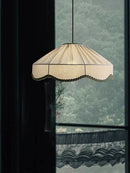 Japanese Wabi Sabi Fabric E27 Pendant Light | Retro Living Room Chandelier by Ljojo