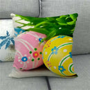 Easter Bunny Eggs Printed Pillow Covers 45x45cm - Ljojo Easter Decorations