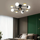 Black Glass Ball Ceiling Chandelier Modern Minimalist Ljojo Pendant Lamp for Bedroom Living Room