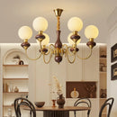 Walnut Colored LED Ceiling Light for Loft Bedrooms | Retro Design | Glossy Lighting by Ljojo