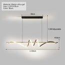 Ljojo LED Pendant Lights 100/120CM Chandelier for Dining Kitchen Indoor