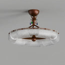 Ljojo Modern High-end Glass Chandelier LED Ceiling Light Fixture for Bedroom Living Room Dining Table