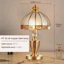 Ljojo Luxury Glass Copper LED Table Lamp for Home Living Room