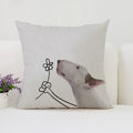 Bull Terrier Art Anime Pillow Cover 40x40 Ljojo Home Decor Throw Pillow