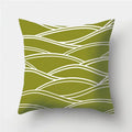 Army Green Geometric Printed Pillowcase by Ljojo for Living Room and Bedroom Decor