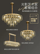 Light Luxury Living Room Crystal Pendant Light - 2025 New Retro Minimalist High-End Bedroom Chandelier by Ljojo
