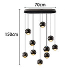 Ljojo LED Pendant Light Chandeliers for Living Room Staircase Indoor Lighting