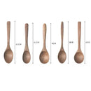 Ljojo Long Handle Wooden Soup Spoon Set of 6