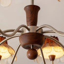 French Glass Chandelier for Living Room with Industrial Style Pendant Light by Ljojo