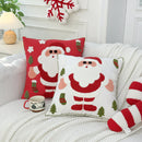 Embroidery Christmas Throw Pillowcase Elk Red Decoration Square Pillowcases by Ljojo
