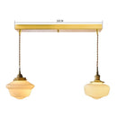 Ljojo Milky Glass LED Pendant Light: Nordic Home Decor with Copper Socket