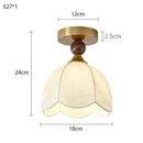French Corridor Fabric Aisle Lights Medieval Style Retro Entrance Romantic Cloakroom Balcony Wood Ceiling Lamp by Ljojo