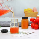 Ljojo 2oz Glass Shot Bottles with Caps for Whiskey, juices, samples & tonic