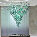 Ljojo Luxury Glass Stone LED Chandelier for Living Room, Modern Pendant Light