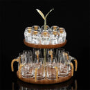 Ljojo Light Luxury Gold Foil Crystal Baijiu Cup Set Glass Wine Dispenser Home Set