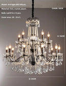 Black Crystal Chandelier Foyer Art Decor Ceiling Pendant Lights by Ljojo