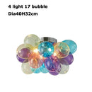 Nordic Glass Ball Chandelier for Dining Room and Bedroom Decor by Ljojo