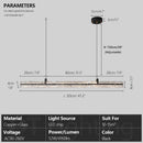 Copper Pendant Lamps Glass LED Chandelier Modern Luxury - Ljojo Dining Table Lighting