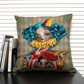 Ljojo Mermaid Linen Cushion Cover for Living Room Sofa Decoration