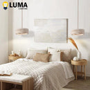 Japanese Yellow Travertine Pendant Lamp by Ljojo - Natural Luma Cave Stone Hanging Lighting