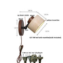Ljojo LED Wall Lamp Sconce Rotate Iron Canopy Stone Bathroom Mirror Light
