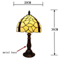 8 Inch Beige Glass Table Lamp Tiffany Style Elegant Bedroom Night Light Ljojo