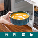 Ljojo 18/36 Piece Blue Ceramic Dinnerware Set Vertical Edge Reactive Glaze