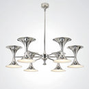 Modern Bauhaus Chrome Pendant Lights Silver Horn Chandelier for Living Room by Ljojo