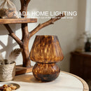 Glass Mushroom Bedside Lamp Cream Simple Girly Bedroom Decoration - Ljojo