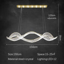 Ljojo Luxury Crystal Chandelier - Modern Minimalist Design for Dining Table, Bar, and Desk