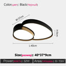 LED Modern Ceiling Lamp Minimalism Bedroom Light Fixture Ljojo Black White Home Decor Lighting.