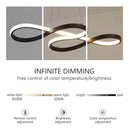 Ljojo LED Pendant Light Bar Remote Dimming Chandelier
