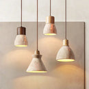 Ljojo Retro Nordic Yellow Travertine Pendant Lamp for Bedroom Bar Dining Room