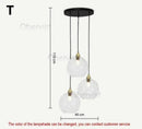 Modern Glass Chandelier Led Pendant Light - Colorful Nordic Hanging Lamp by Ljojo