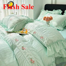 Korean Princess Style Lace Ruffles Wedding Bedding Set by Ljojo
